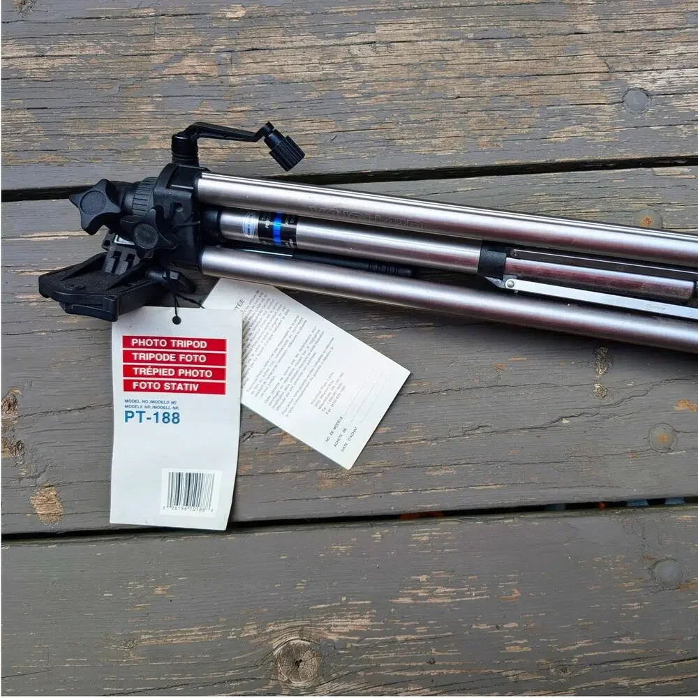 Vanguard PT-188 Aluminum Camera Tripod NWT Adjustable Pan Tilt Quick Release